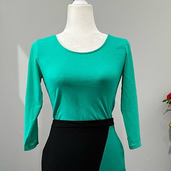 NEW Ann Taylor Tricot Knit Chiffon 3/4 Sleeve Tie Bow Layering Sweater XXSP NWT - Picture 5 of 16